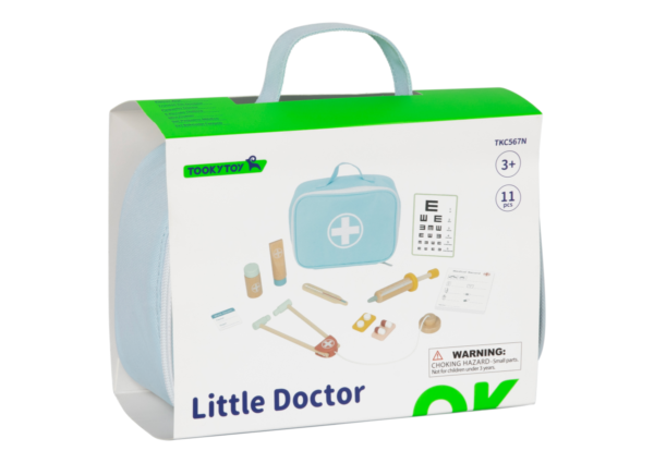 Tooky Toy Ξύλινο Σετ Βαλιτσάκι Little Doctor - Image 2