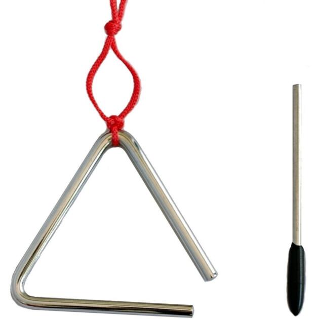 Μουσικό τρίγωνο 10 cm με μεταλλική μπαγκέτα